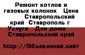 Ремонт котлов и газовых колонок › Цена ­ 500 - Ставропольский край, Ставрополь г. Услуги » Для дома   . Ставропольский край